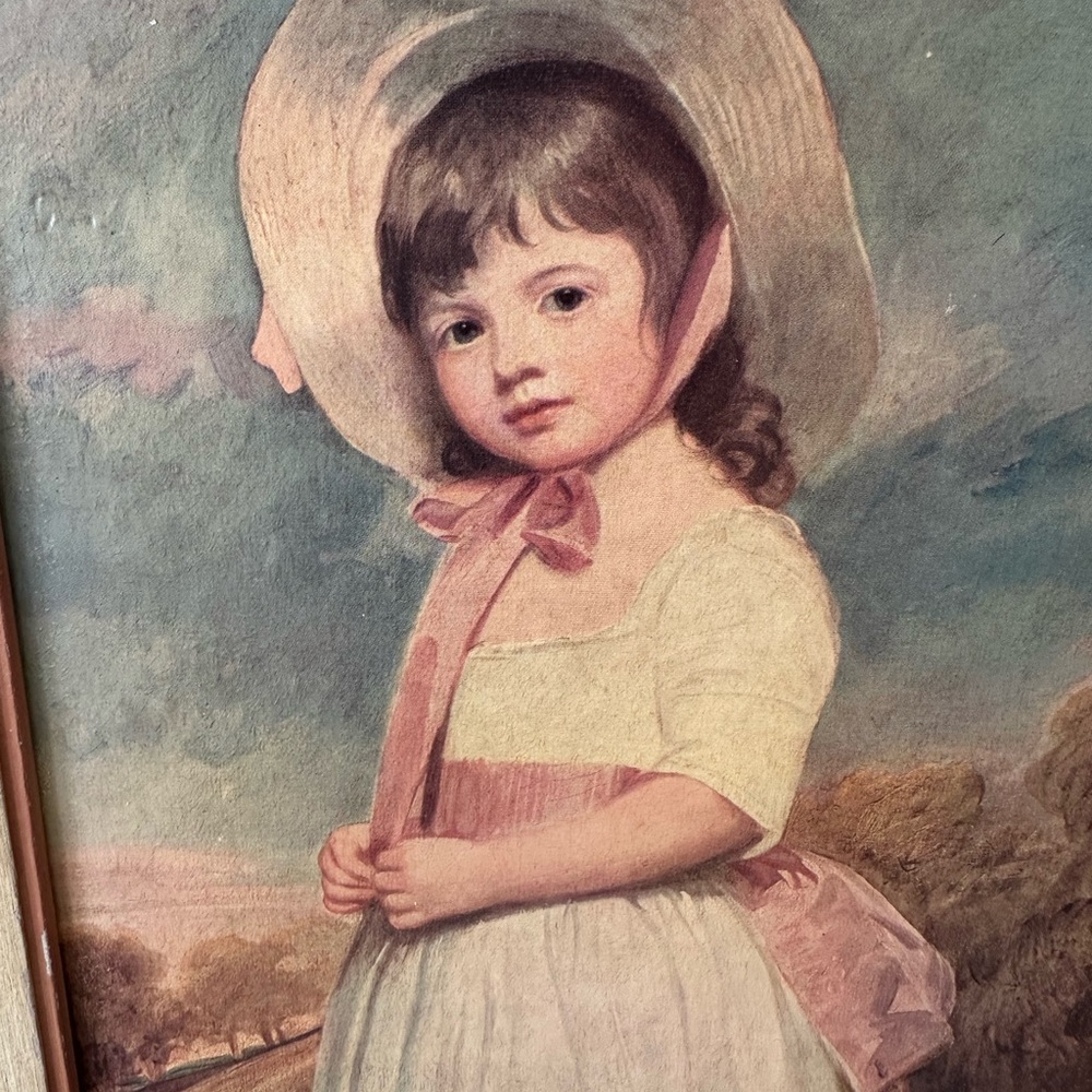 Miss Juliana Willoughby By George Romney  Vintage 1960’s Reprint 12inx 14in